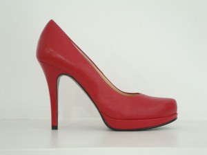 Re-9669 Rojo zapato salon de plataforma